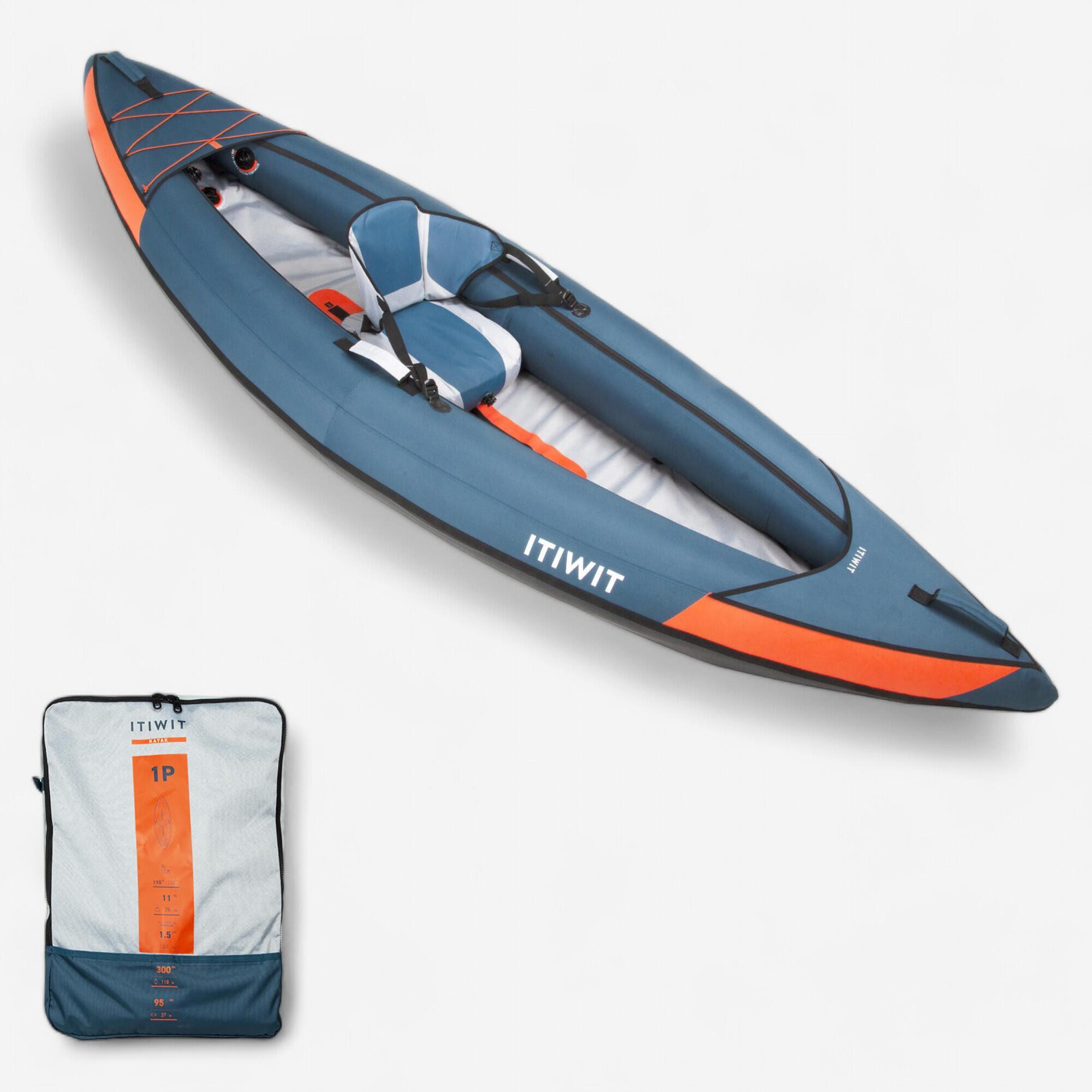 Canoë-kayak gonflable de randonnée 1 place Decathlon Itiwit