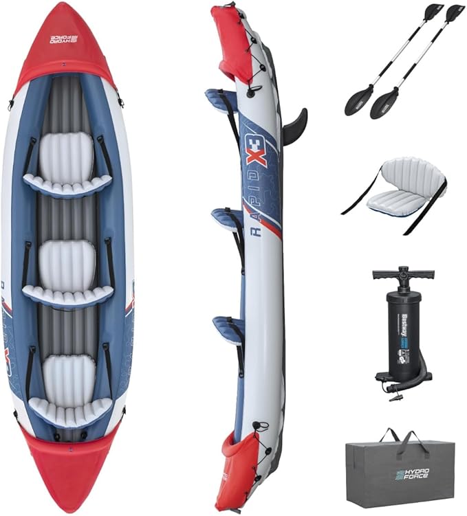 Kayak gonflable Bestway Hydro-Force Rapid X3 3 places orange 381cm