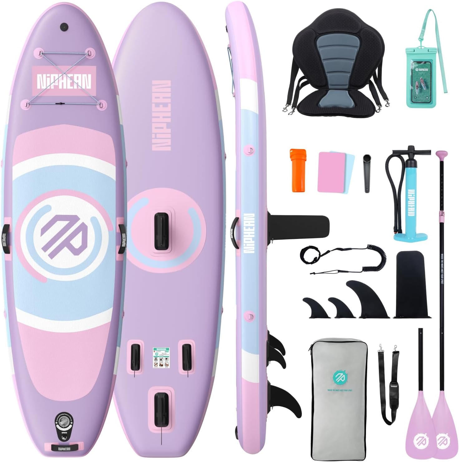 Paddle gonflable Niphean ultra-léger StabilTrac antidérapant femme
